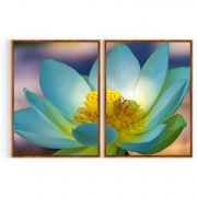 Quadro Decorativo Flor de Lotus - 2 Telas Comercial Ramos