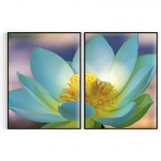 Quadro Decorativo Flor de Lotus - 2 Telas Comercial Ramos